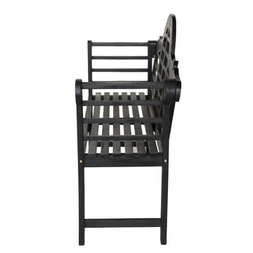 Lutyens Arched 600-Lbs Support Acacia Wood Outdoor Garden Patio Bench - JONATHAN Y